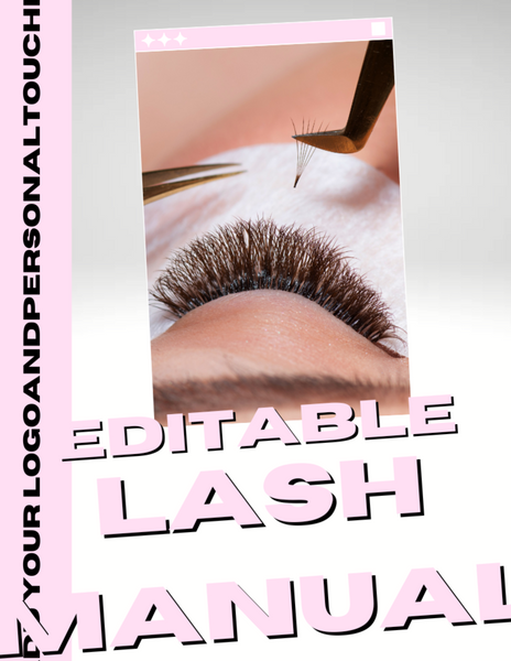 Editable Lash Manual For Lash Extension Trainers